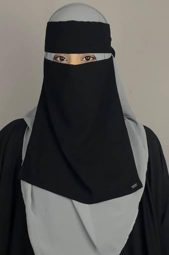 Ana black premium chiffon single layer niqab