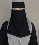 Ana black premium chiffon single layer niqab