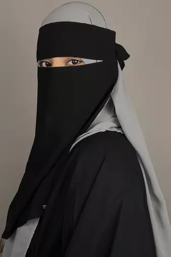Ana black single layer premium chiffon niqab