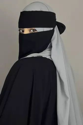 Ana black premium chiffon single layer niqab