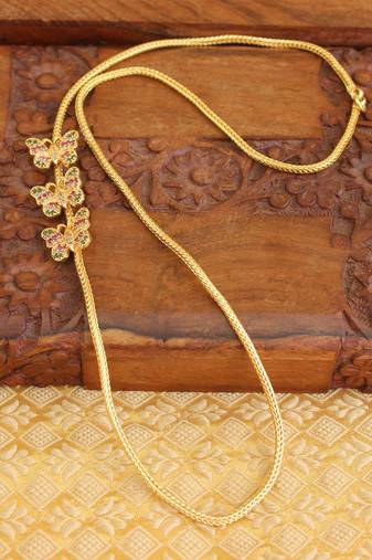 Gold platted butterfly moppu chain