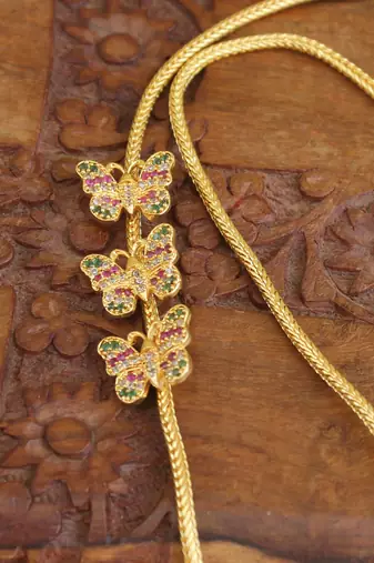 Gold platted butterfly moppu chain