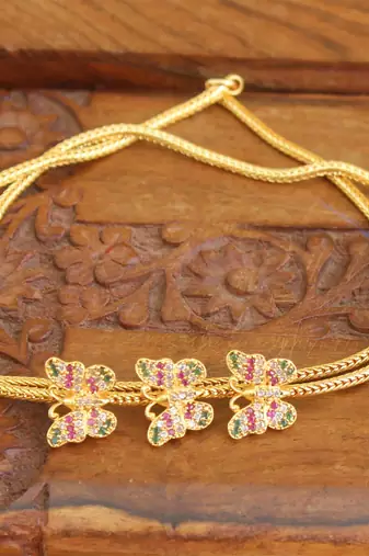 Gold platted butterfly moppu chain