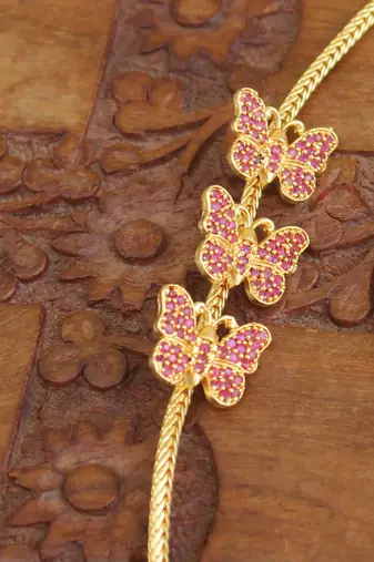 Gold platted butterfly moppu chain