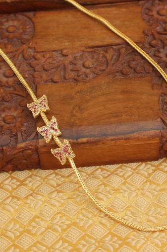 Gold platted butterfly moppu chain