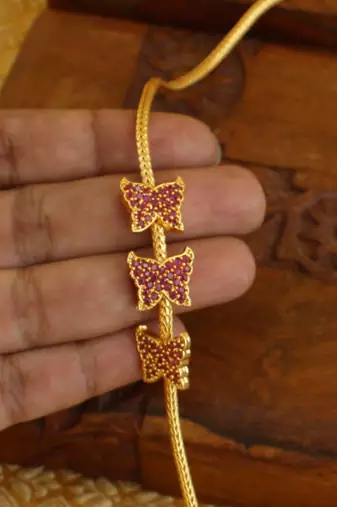 Gold platted butterfly moppu chain
