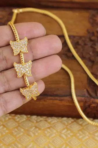 Gold platted butterfly moppu chain