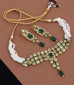 Kundan meenakari pearl jewellery set