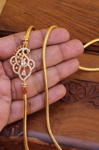 Gold platted peacock moppu chain