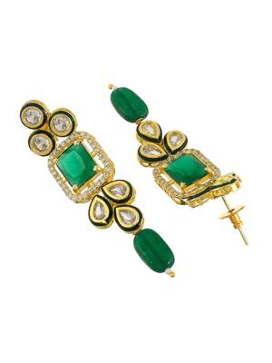 Kundan meenakari pearl jewellery set 4