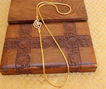 Gold platted peacock moppu chain 2