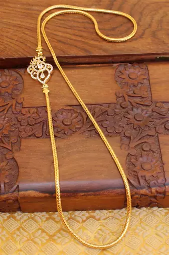 Gold platted peacock moppu chain