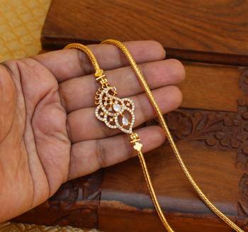 Gold platted peacock moppu chain 3