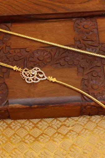 Gold platted peacock moppu chain