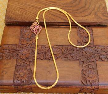 Gold platted peacock moppu chain 1