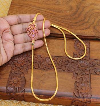 Gold platted peacock moppu chain 2