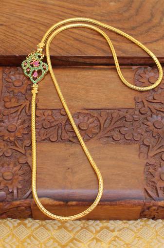 Gold platted peacock moppu chain