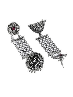 oxidized silver temple jewelry set for women 5