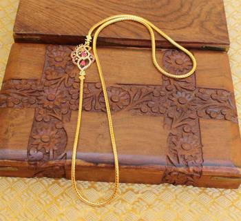 Gold platted peacock moppu chain 1