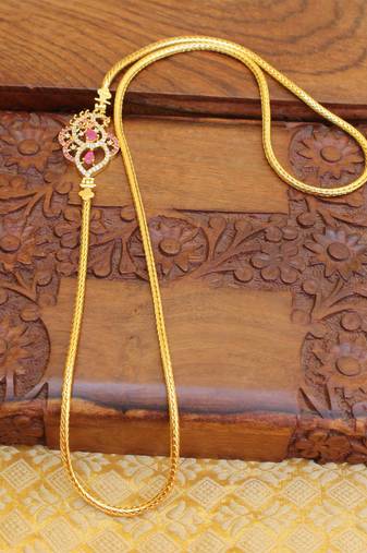 Gold platted peacock moppu chain