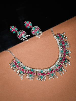 Antique temple choker jewellery set 1