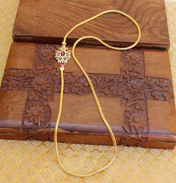 Gold platted peacock moppu chain 1