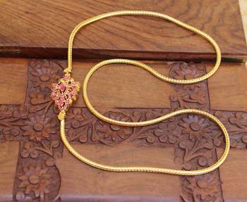Gold platted peacock moppu chain 1