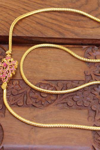 Gold platted peacock moppu chain