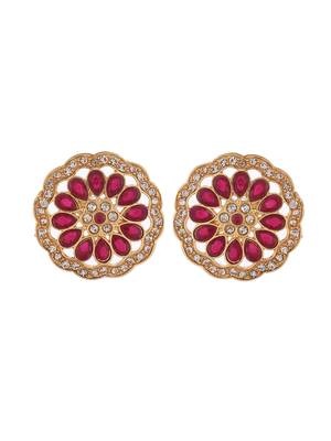 Gold plated beads choker jewellery set 4