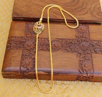 Gold platted peacock moppu chain 1