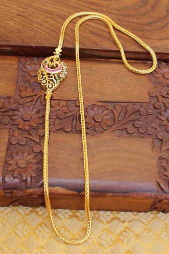 Gold platted peacock moppu chain