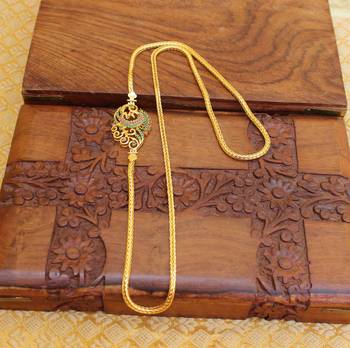 Gold platted peacock moppu chain 1