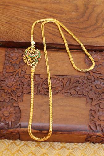 Gold platted peacock moppu chain