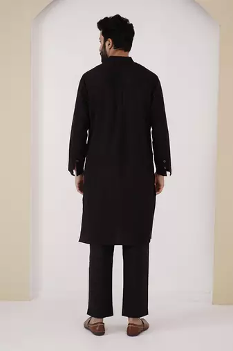 Black pintuck kurta