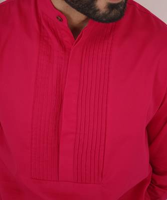 Fuchsia pintuck kurta 4
