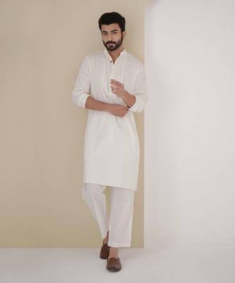 Ivory pintuck kurta 1