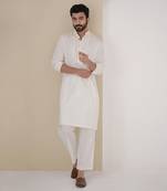 Ivory pintuck kurta