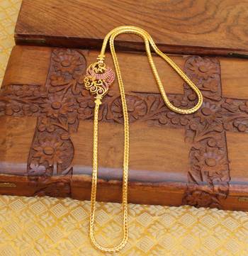 Gold platted peacock moppu chain 1