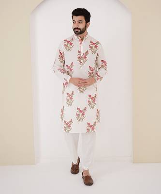 Ivory flora kurta 1