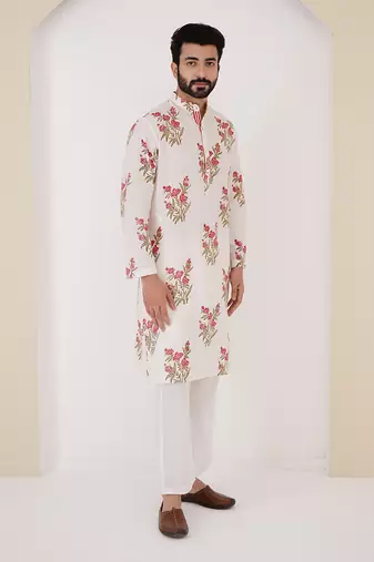 Ivory flora kurta