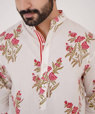 Ivory flora kurta 4