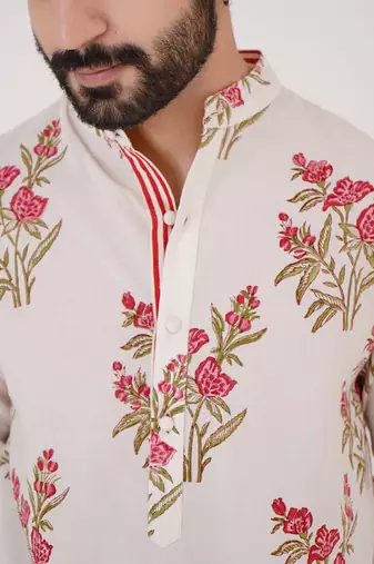 Ivory flora kurta
