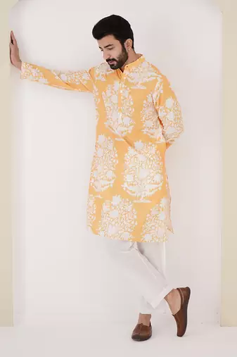 Sunflower floral kurta