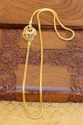 Gold platted peacock moppu chain