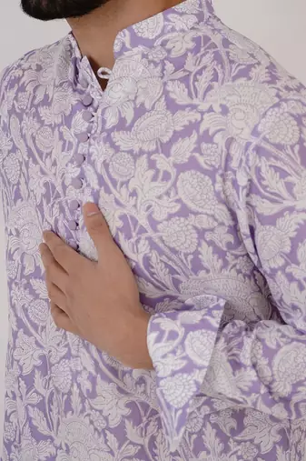 Lilac orchid kurta