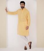 Yellow stripe kurta