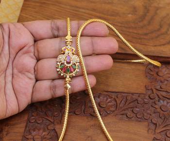 Gold platted peacock moppu chain 1