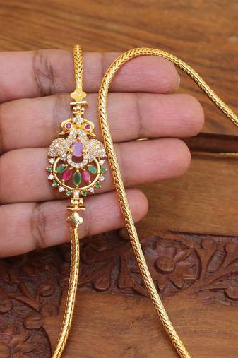 Gold platted peacock moppu chain