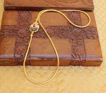 Gold platted peacock moppu chain 2