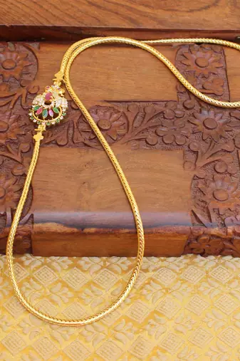 Gold platted peacock moppu chain